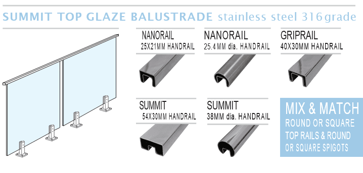 Summit Top Rail Balustrade Handrails