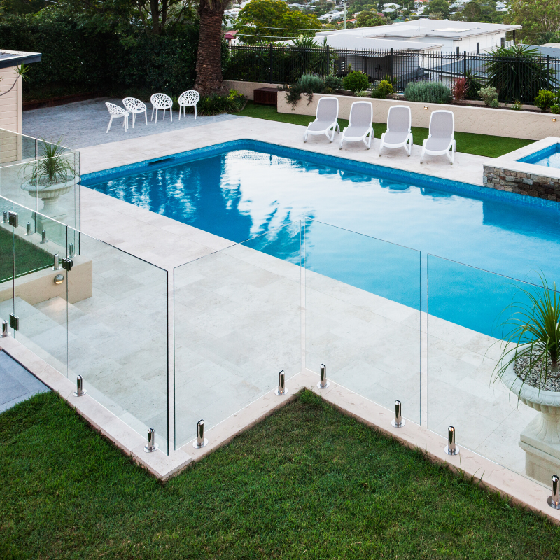 Blitz Glass - fully frameless pool fencing gates panels spigots and accessories on the Sunshine Coast