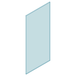 HINGE Panel - Channel Glass (12mm) @ 1350mm High