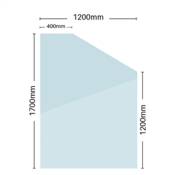 RAKED PANEL - Variable Height raking dow to 1200mm