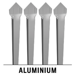 ZEUS Aluminium Pickets (4 Pack)